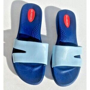 Okabashi Every Day Womens Blue Light Sandals Slip On Slides Mules-Size Small 5-6